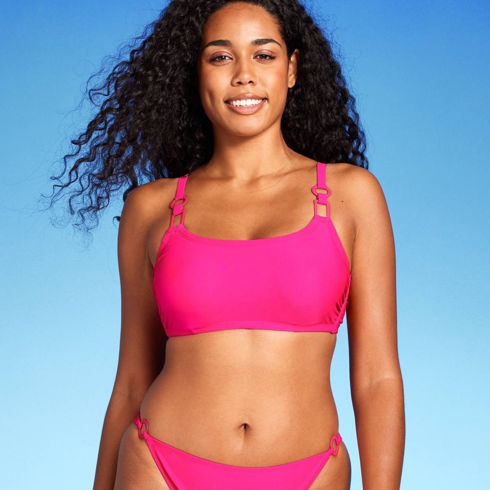 Ring Detail Hidden Underwire Bikini Top